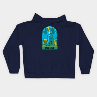 Jazz is my religion. Music is the only thing that has never failed me. People let you down, music won't. Kids Hoodie